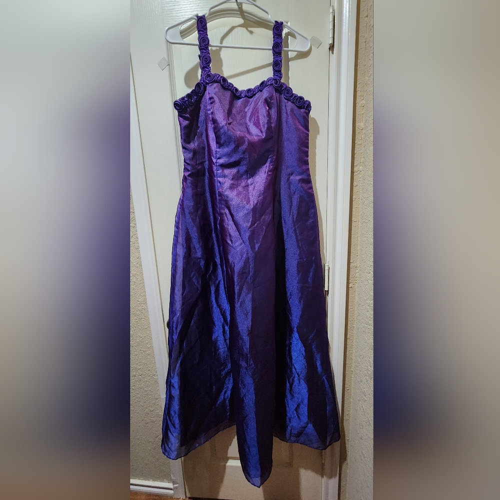Elegant Purple Color Shift Gown SzL